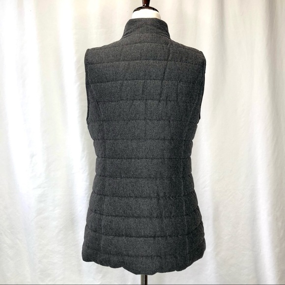 J. Jill dark heather grey puffer vest in brushed flannel type fabric XS - Picture 5 of 9